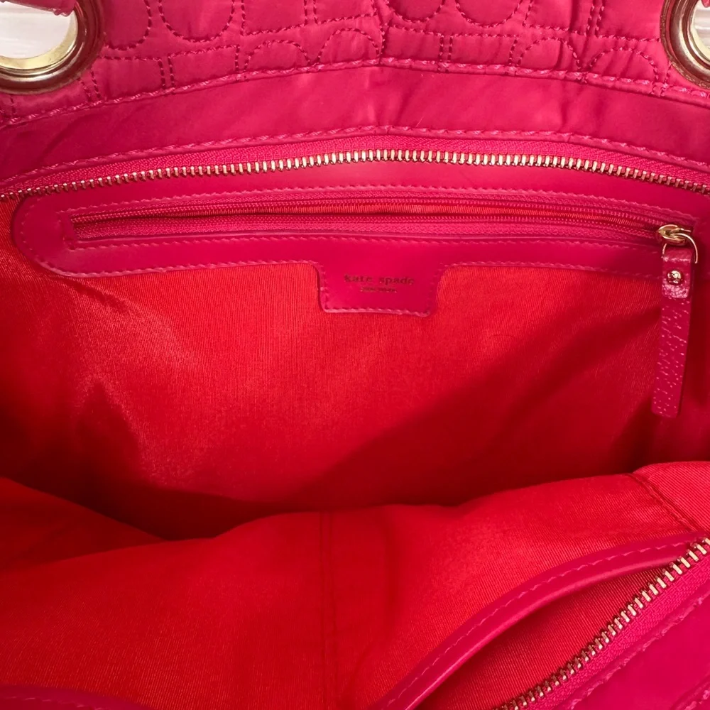 Kate Spade Hot Pink Quilted Tote Bag